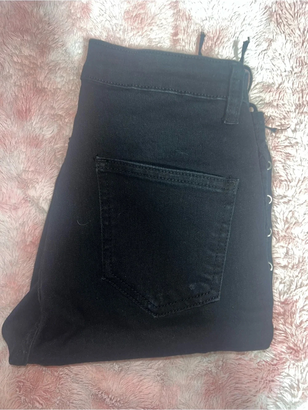 High waisted cross cross lace pants